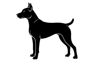 Dog silhouette vector illustration