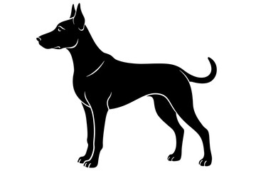 Dog silhouette vector illustration
