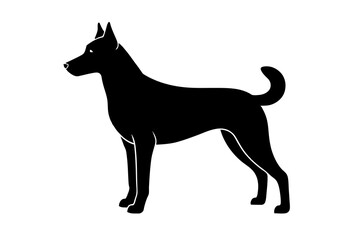 Dog silhouette vector illustration
