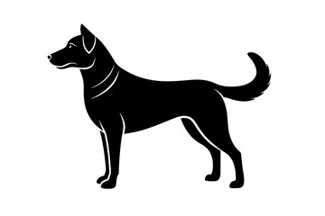 Dog silhouette vector illustration