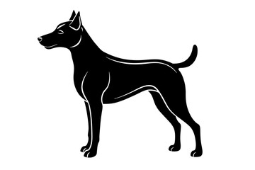 Dog silhouette vector illustration