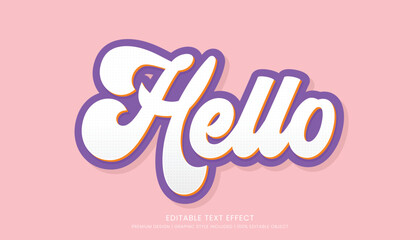 editable 3d text effect template bold typography and abstract style