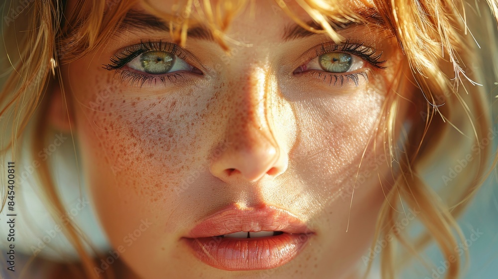 Aufkleber ambient gradient backdrop with vague hair strands on the edge and subtle bokeh
