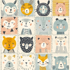 wallpaper, tiles or carpet in a seamless pattern.