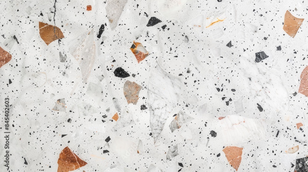 Aufkleber abstract design with white paper texture background and terrazzo flooring texture polished stone pat