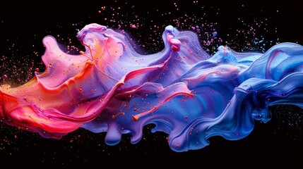 An ethereal blend of pastel-toned liquid waves flow together in a harmonious and surreal display of digital artistry