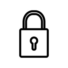 Padlock line icon vector