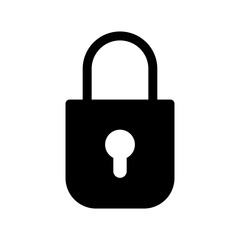 lock icon isolated on white