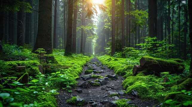 A sustainably managed forest certified by a recognized forestry stewardship council where selective logging practices are employed to maintain biodiversity protect endangered specie 