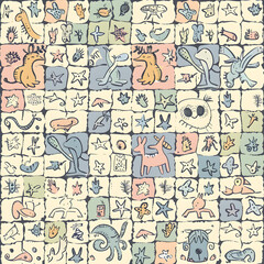 Obraz premium wallpaper, tiles or carpet in a seamless pattern.