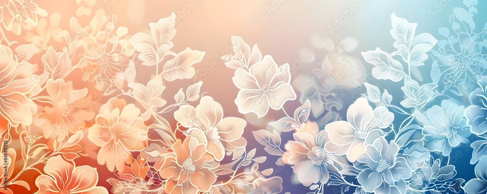 Poster intricate lace pattern over subtle gradient background for elegant wedding designs and luxury concep
