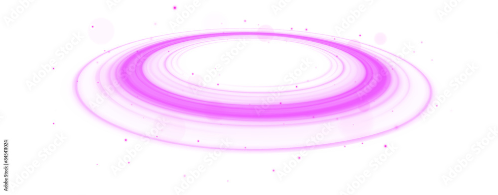 Poster abstract neon rays of light on a transparent background in png format neon ellipse in the form of sp