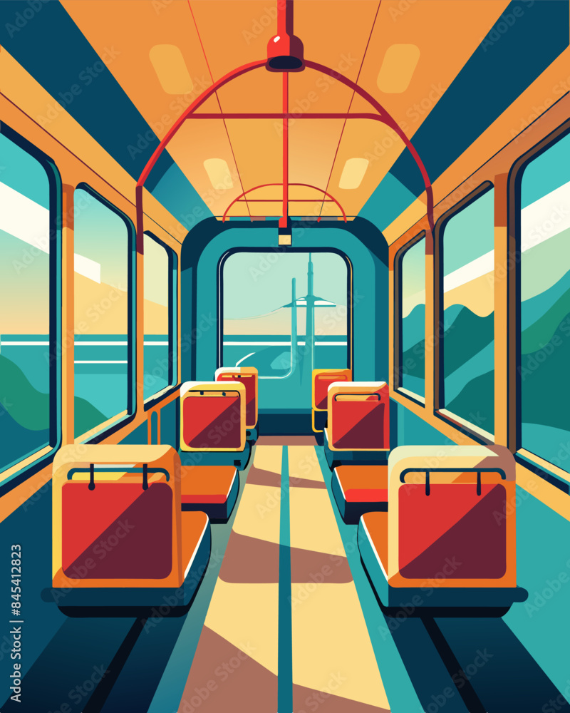 Poster the trams interior is adorned with large panoramic windows to maximize natural light and reduce the 