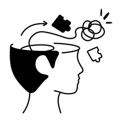 Clearing mind icon in doodle style  © Prosymbols