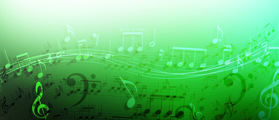 Obraz premium Abstract music design background with musical notes