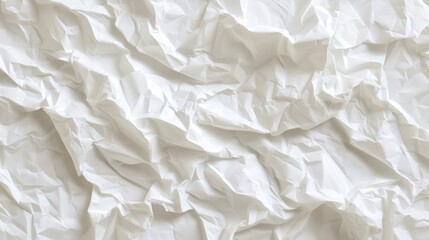 Obraz premium White crumpled paper texture background