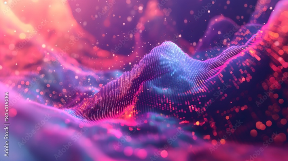 Poster 1. imagine a mesmerizing modern digital abstract 3d background, pulsating with vibrant colors and ge
