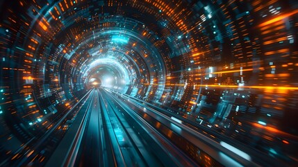 Holographic High Speed Chase Through City Tunnel