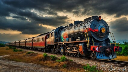 Fototapeta premium Old steam train