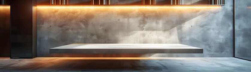 Floating Table in a Modern Magic Store for Illusionary and Magical Products Display Concept