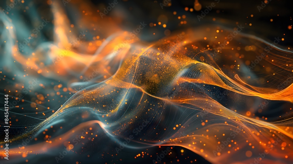Poster 4. envision a captivating modern digital abstract 3d background, showcasing a fusion of technologica