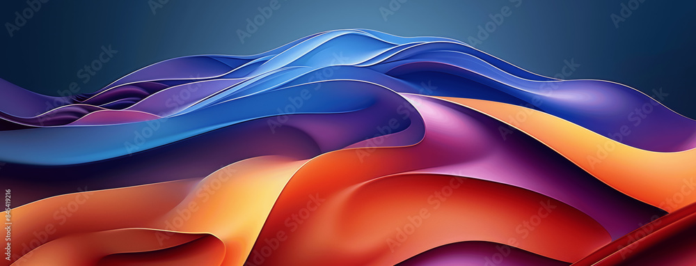 Poster elegant abstract color wave design for modern graphics