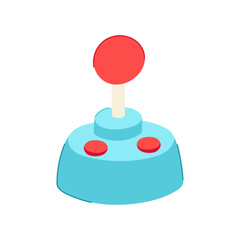 game arcade joystick cartoon. retro vintage, control machine, video old game arcade joystick sign. isolated symbol vector illustration