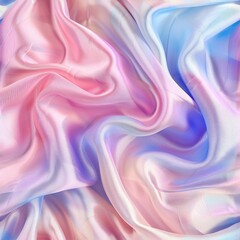 Fototapeta premium Luxurious ripples of pastel silk create a dreamy landscape of soft