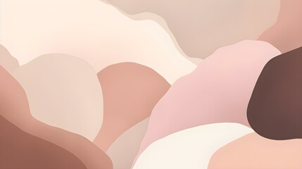 Abstract blush Shapes with soft Textures. Calming Background