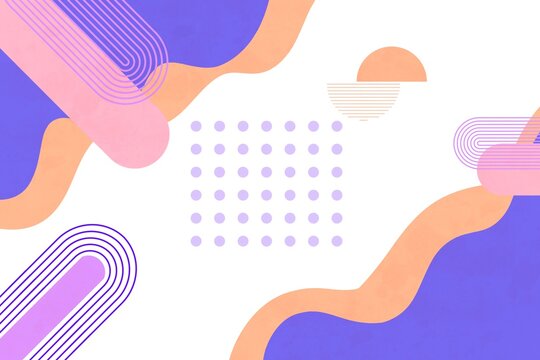 Abstract Geometric Background with Pastel Shapes