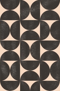 Abstract geometric pattern with circles and squares