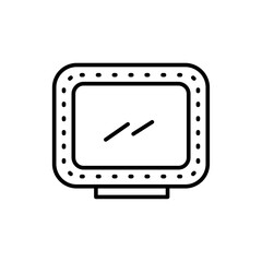 Mirror outline icons, minimalist vector illustration ,simple transparent graphic element .Isolated on white background