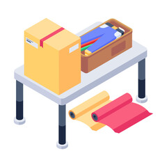 Packing Up Isometric Style Icons 
