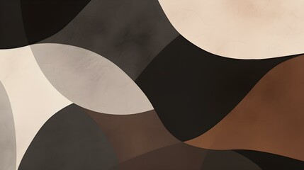 Abstract dark brown Shapes with soft Textures. Calming Background