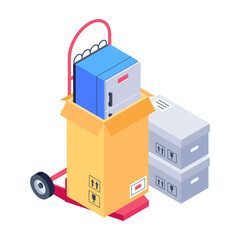 Packing Up Isometric Style Icons 
