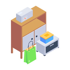 Packing Up Isometric Style Icons 

