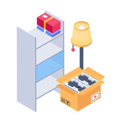 Packing Up Isometric Style Icons 
