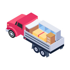 Packing Up Isometric Style Icons 
