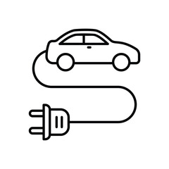 Electric Car vector icon