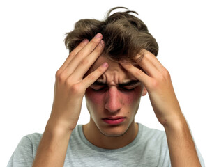 Fototapeta premium PNG Worried adult pain disappointment.