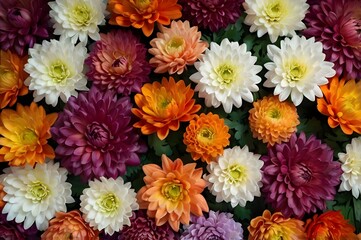 Panels of colorful flowers