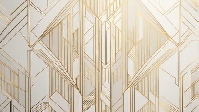 modern simple geometric linear pattern with gold line background