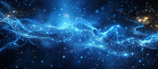 Fototapeta premium A blue abstract technology background.