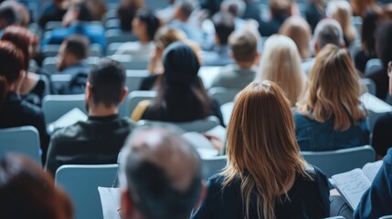 Engaged Audience, Back Row View at Business Conference