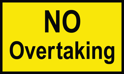 Fototapeta premium No Overtaking road sign vector
