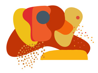 abstract background circle line round and free form orange yellow red background