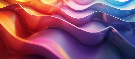 Obraz premium A stunning 3D render of an abstract multicolor spectrum. 