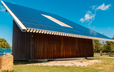 Solar-powered astronomical observatory at Oberreith, Muehldorf am Inn, Bavaria, Germany
