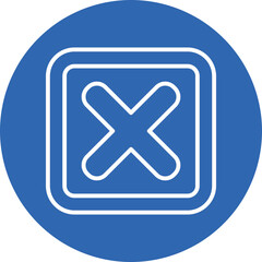 Close line circle icon