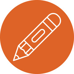 Pencil line circle icon